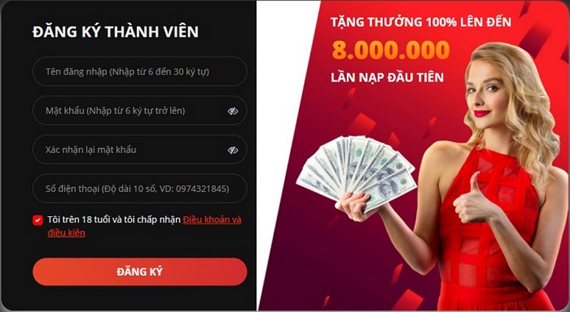 Người đăng ký MAY88 cần đủ tuổi theo quy định là 18 tuổi trở lên